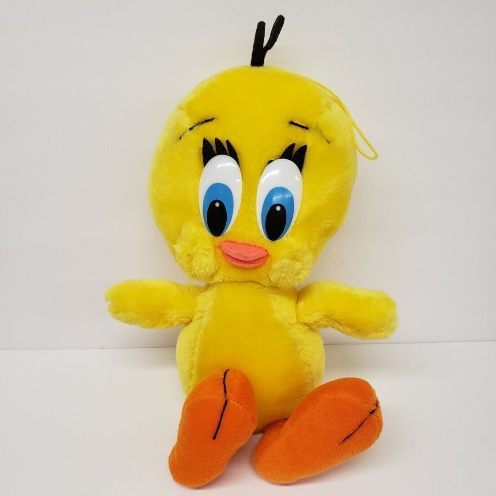 Vintage Mighty Star 13" Tweety Bird Warner Bros 1971 Yellow Orange Plush